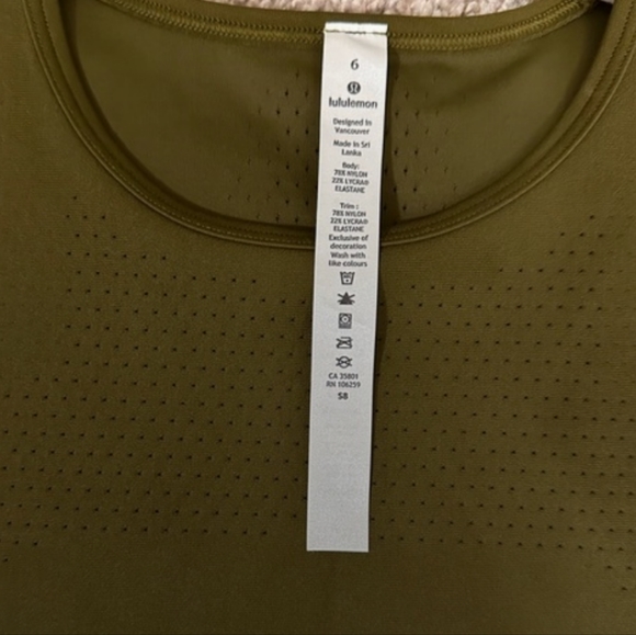 NWT Lululemon Zoned In Tank Top - Size 6 - Picture 2 of 7